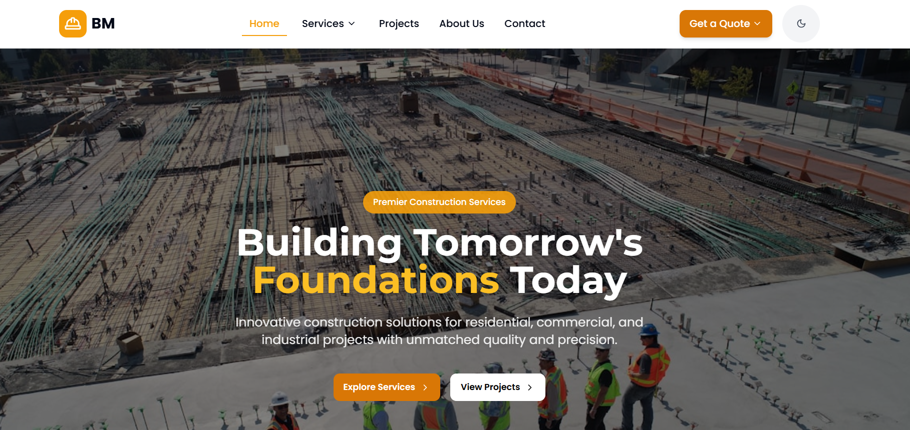 Construction Company Website